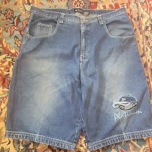 Y2K Baggy Denim Platinum Jorts Size 42